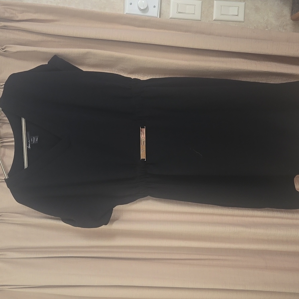 Lane Bryant Classic Black Mini Dress Size 14/16 New Vneck